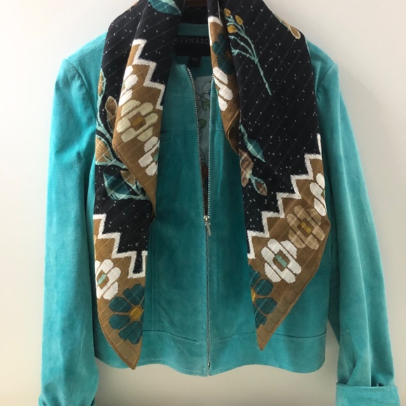 Vintage leather suede jacket - Picture 3 of 4